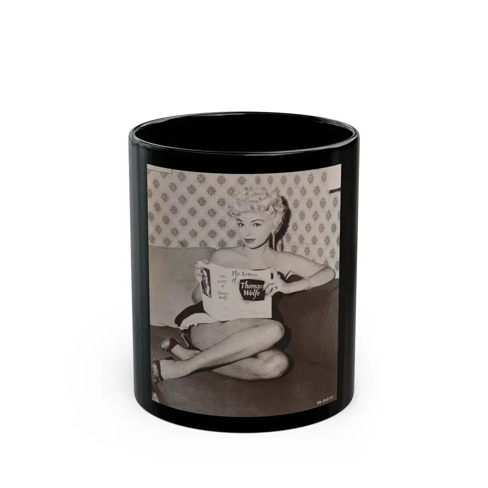 Barbara Nichols #256 (Vintage Female Icon) Black Coffee Mug 11oz - Go Mug Yourself