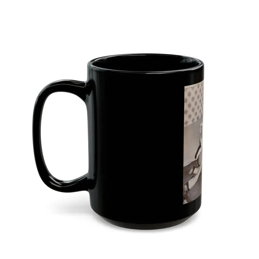 Barbara Nichols #256 (Vintage Female Icon) Black Coffee Mug - Go Mug Yourself
