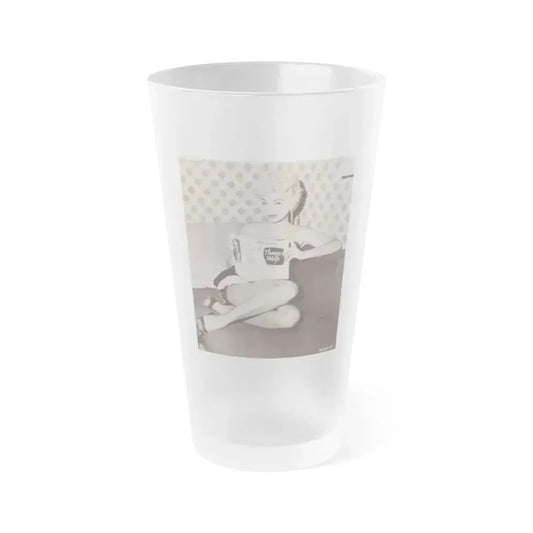 Barbara Nichols #256 (Vintage Female Icon) Frosted Pint Glass 16oz 16oz Frosted - Go Mug Yourself