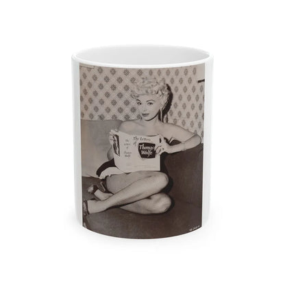 Barbara Nichols #256 (Vintage Female Icon) White Coffee Mug-11oz-Go Mug Yourself