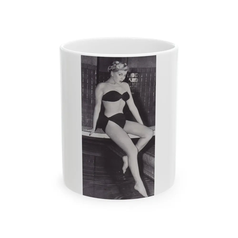 Barbara Nichols #257 (Vintage Female Icon) White Coffee Mug-11oz-Go Mug Yourself