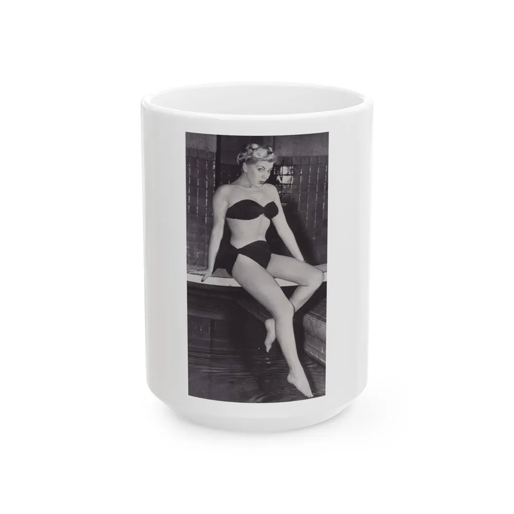 Barbara Nichols #257 (Vintage Female Icon) White Coffee Mug-15oz-Go Mug Yourself