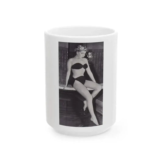 Barbara Nichols #257 (Vintage Female Icon) White Coffee Mug 15oz - Go Mug Yourself