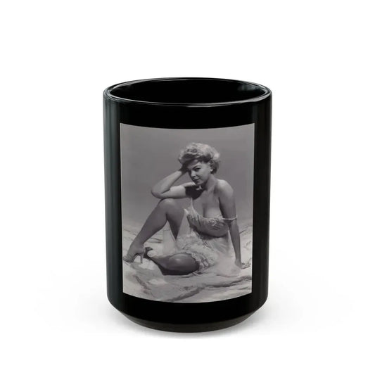 Barbara Nichols #258 (Vintage Female Icon) Black Coffee Mug 15oz - Go Mug Yourself