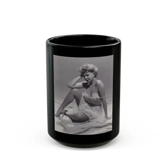 Barbara Nichols #258 (Vintage Female Icon) Black Coffee Mug 15oz - Go Mug Yourself