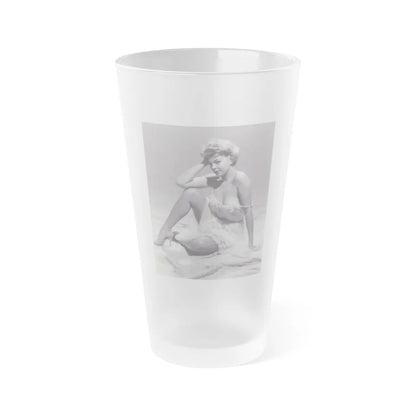 Barbara Nichols #258 (Vintage Female Icon) Frosted Pint Glass 16oz-16oz-Frosted-Go Mug Yourself