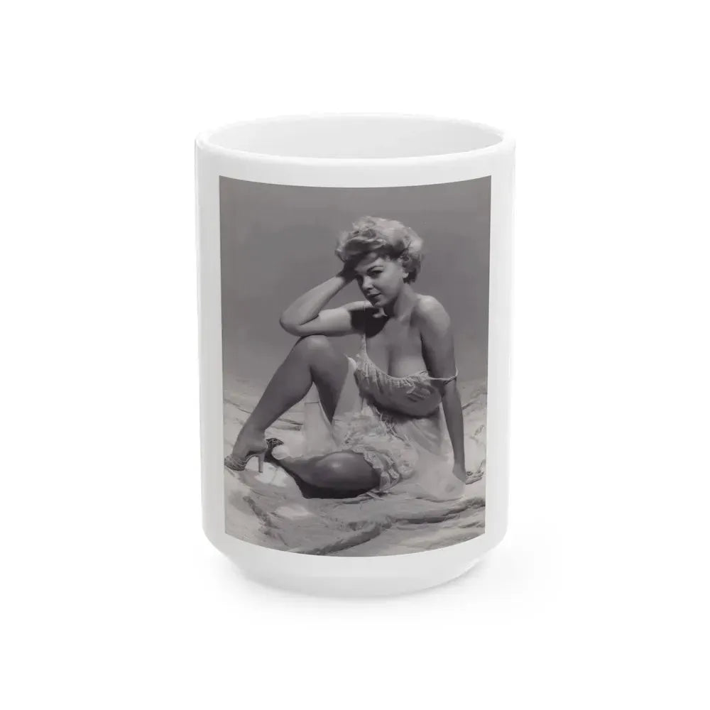 Barbara Nichols #258 (Vintage Female Icon) White Coffee Mug 15oz - Go Mug Yourself