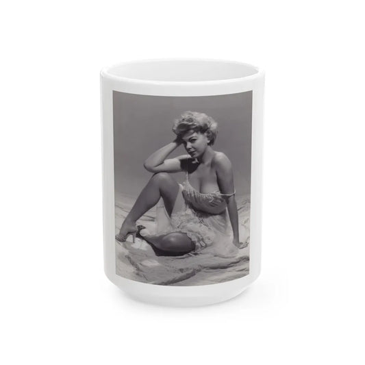 Barbara Nichols #258 (Vintage Female Icon) White Coffee Mug-15oz-Go Mug Yourself