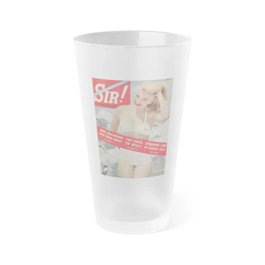Barbara Nichols #259 - Mag. Cover (Vintage Female Icon) Frosted Pint Glass 16oz 16oz Frosted - Go Mug Yourself