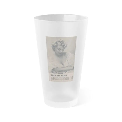 Barbara Nichols #265 - Page 1 of 2 with, 1 B&W & Caption from Tab Pocket Mag. April '59 (Vintage Female Icon) Frosted Pint Glass 16oz 16oz Frosted - Go Mug Yourself