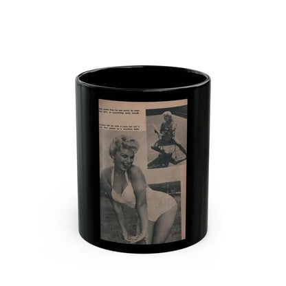 Barbara Nichols #266 - Page 1 of 2 with, 2 B&W Photos & 2 Captions from Tab Pocket Mag. April '59 (Vintage Female Icon) Black Coffee Mug 11oz - Go Mug Yourself