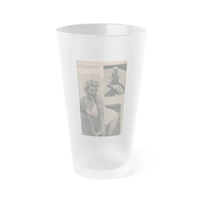 Barbara Nichols #266 - Page 1 of 2 with, 2 B&W Photos & 2 Captions from Tab Pocket Mag. April '59 (Vintage Female Icon) Frosted Pint Glass 16oz 16oz Frosted - Go Mug Yourself