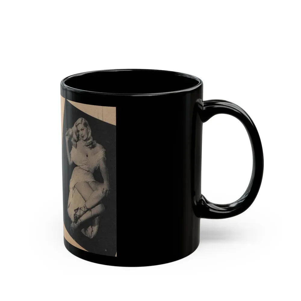 Barbara Nichols #267 - 1 Page with, 1 small B&W Photo & Caption from Cover Girls Models Mag. '53 (Vintage Female Icon) Black Coffee Mug - Go Mug Yourself