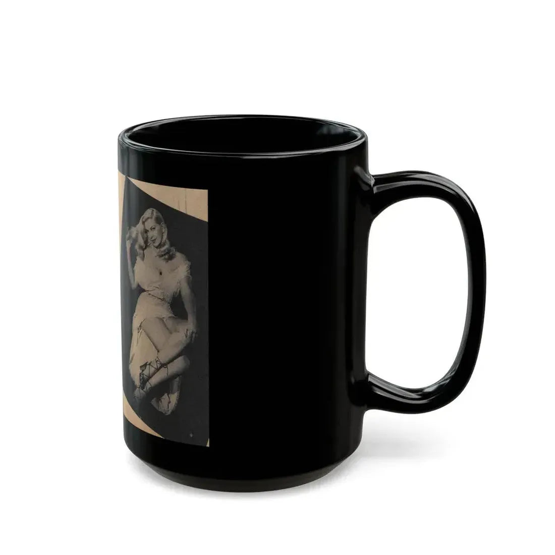 Barbara Nichols #267 - 1 Page with, 1 small B&W Photo & Caption from Cover Girls Models Mag. '53 (Vintage Female Icon) Black Coffee Mug - Go Mug Yourself