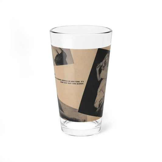Barbara Nichols #267 - 1 Page with, 1 small B&W Photo & Caption from Cover Girls Models Mag. '53 (Vintage Female Icon) Pint Glass 16oz 16oz - Go Mug Yourself