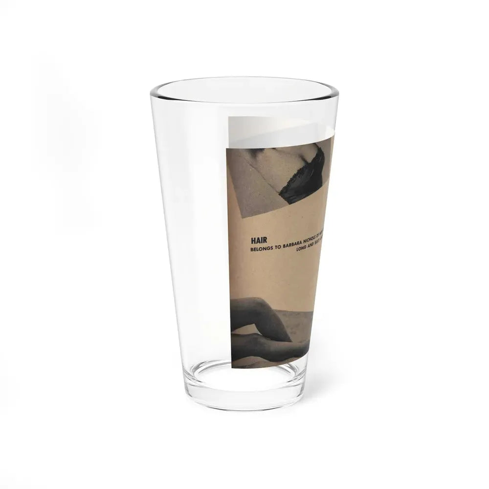 Barbara Nichols #267 - 1 Page with, 1 small B&W Photo & Caption from Cover Girls Models Mag. '53 (Vintage Female Icon) Pint Glass 16oz - Go Mug Yourself