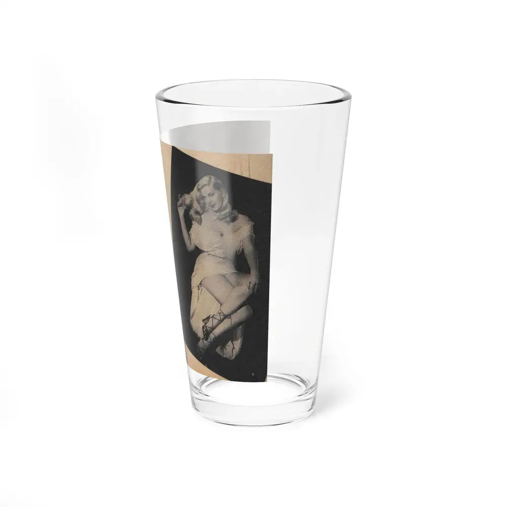 Barbara Nichols #267 - 1 Page with, 1 small B&W Photo & Caption from Cover Girls Models Mag. '53 (Vintage Female Icon) Pint Glass 16oz - Go Mug Yourself
