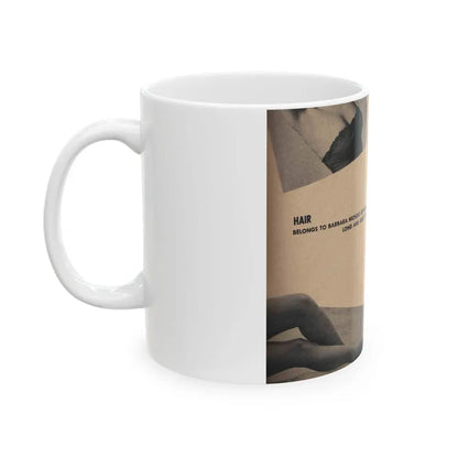 Barbara Nichols #267 - 1 Page with, 1 small B&W Photo & Caption from Cover Girls Models Mag. '53 (Vintage Female Icon) White Coffee Mug - Go Mug Yourself