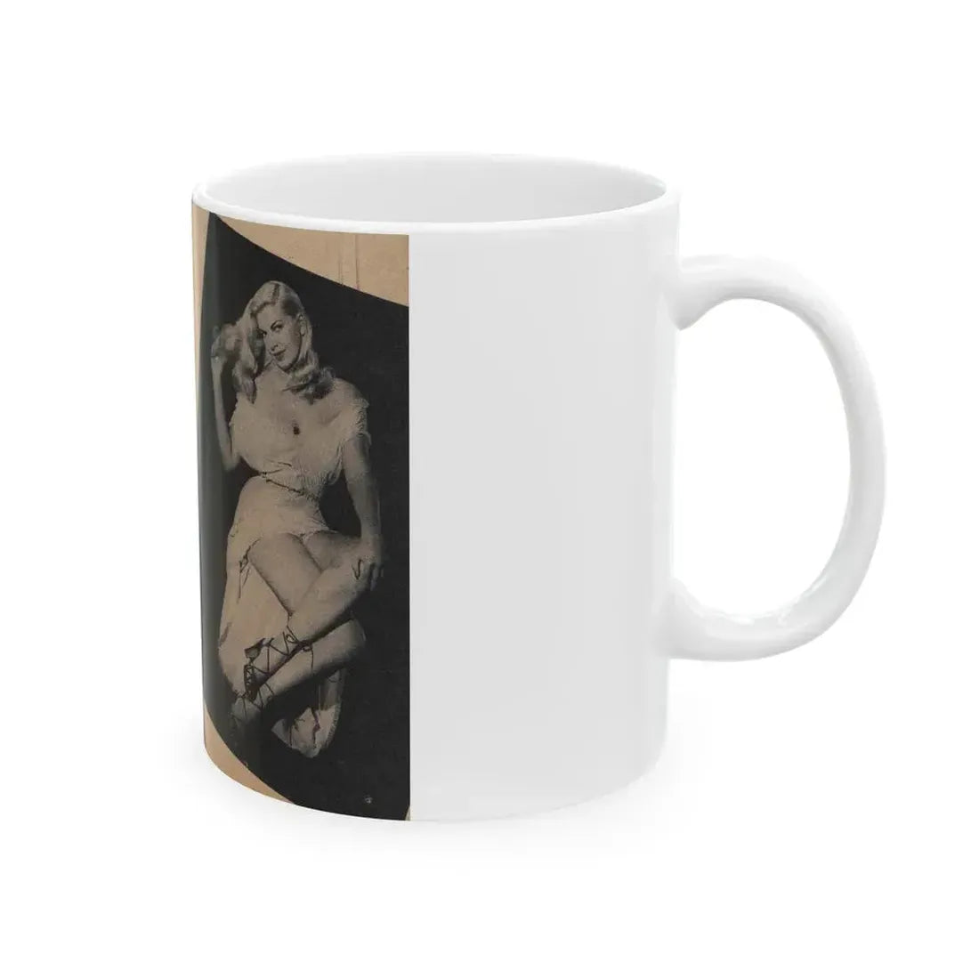 Barbara Nichols #267 - 1 Page with, 1 small B&W Photo & Caption from Cover Girls Models Mag. '53 (Vintage Female Icon) White Coffee Mug - Go Mug Yourself