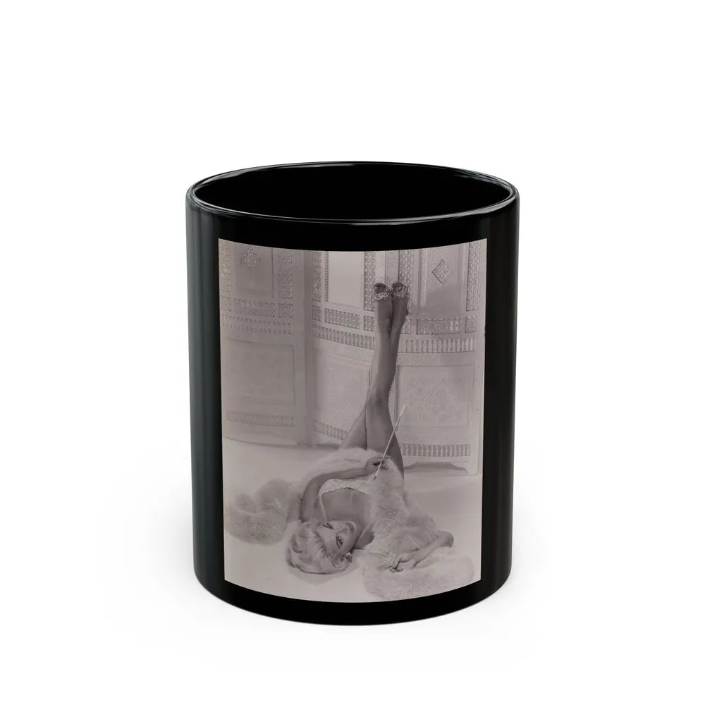 Barbara Nichols #269 (Vintage Female Icon) Black Coffee Mug-11oz-Go Mug Yourself