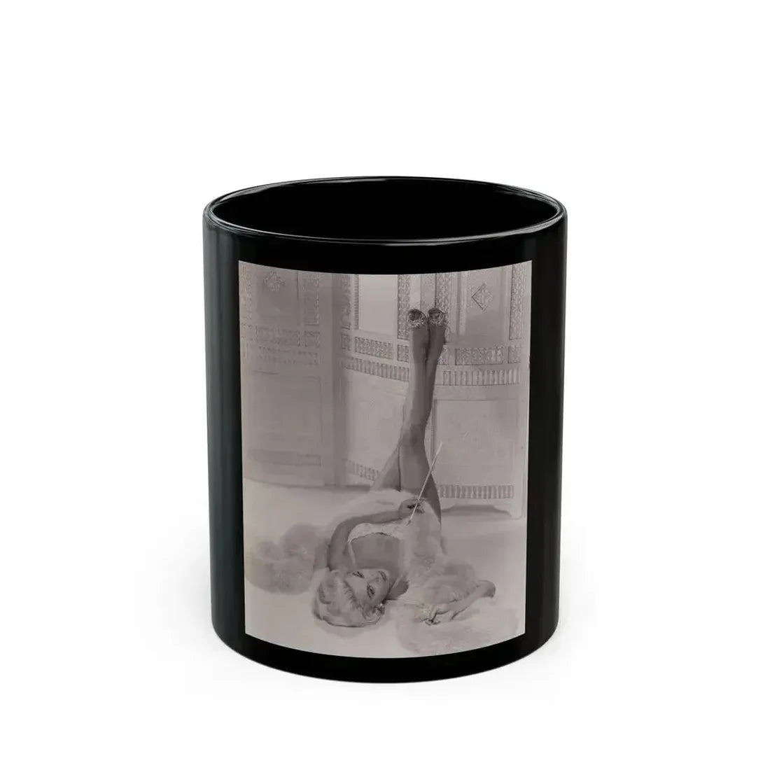 Barbara Nichols #269 (Vintage Female Icon) Black Coffee Mug 11oz - Go Mug Yourself