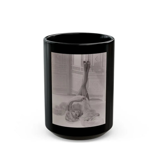 Barbara Nichols #269 (Vintage Female Icon) Black Coffee Mug-15oz-Go Mug Yourself