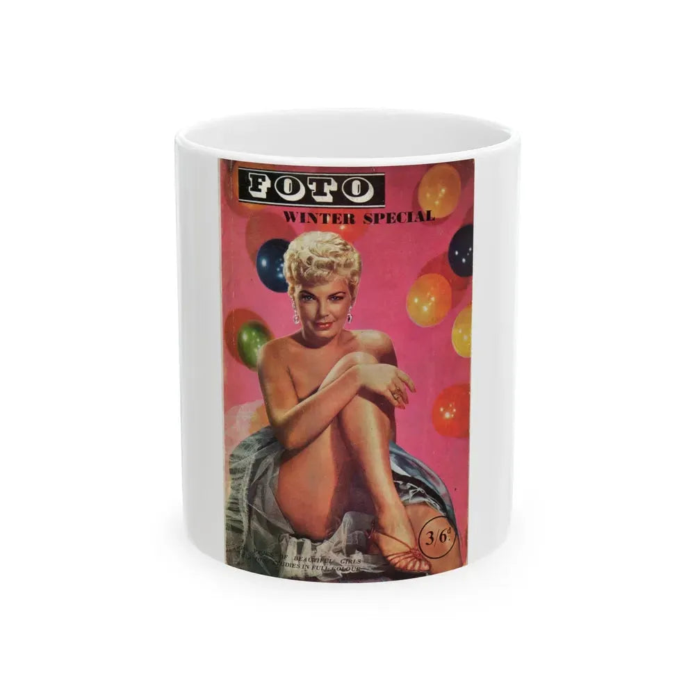 Barbara Nichols #27 - Mag. Cover (Vintage Female Icon) White Coffee Mug 11oz - Go Mug Yourself