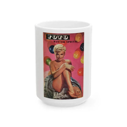 Barbara Nichols #27 - Mag. Cover (Vintage Female Icon) White Coffee Mug 15oz - Go Mug Yourself