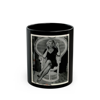 Barbara Nichols #271 (Vintage Female Icon) Black Coffee Mug-11oz-Go Mug Yourself