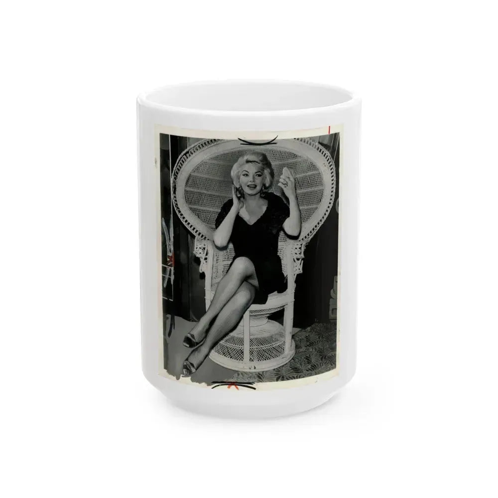 Barbara Nichols #271 (Vintage Female Icon) White Coffee Mug 15oz - Go Mug Yourself