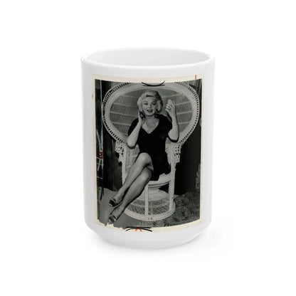 Barbara Nichols #271 (Vintage Female Icon) White Coffee Mug-15oz-Go Mug Yourself