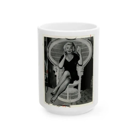 Barbara Nichols #271 (Vintage Female Icon) White Coffee Mug 15oz - Go Mug Yourself