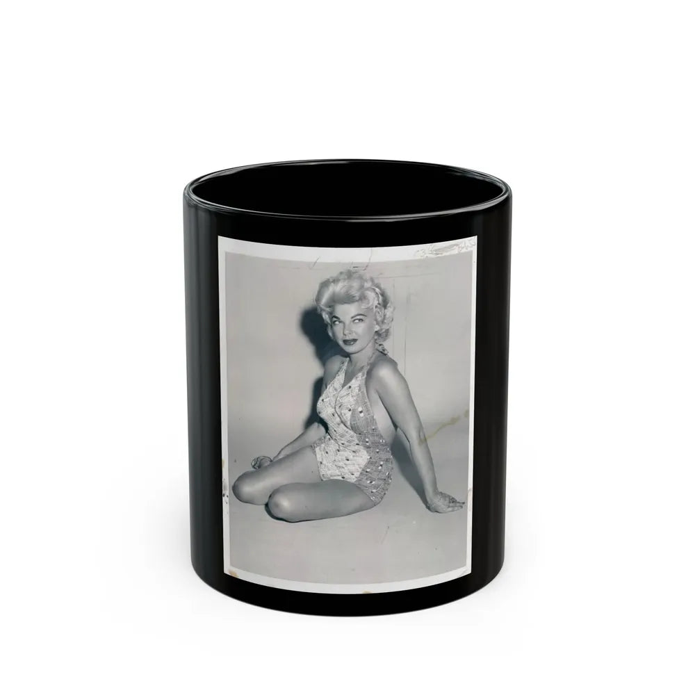 Barbara Nichols #280 (Vintage Female Icon) Black Coffee Mug-11oz-Go Mug Yourself