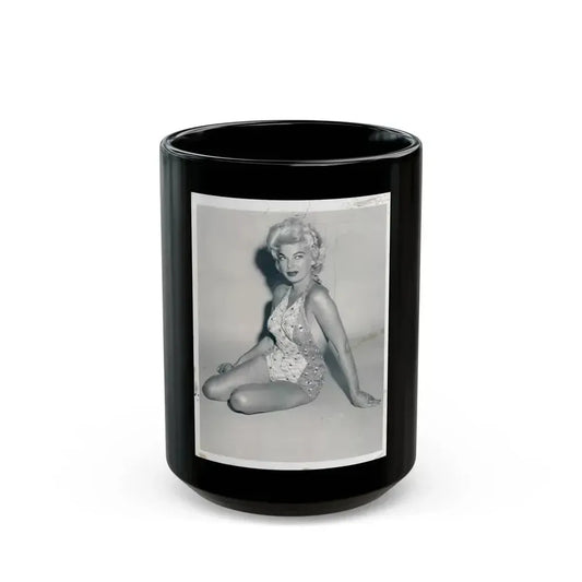 Barbara Nichols #280 (Vintage Female Icon) Black Coffee Mug 15oz - Go Mug Yourself