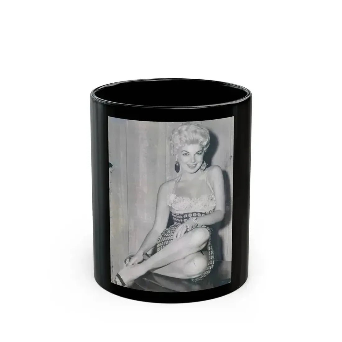 Barbara Nichols #283 (Vintage Female Icon) Black Coffee Mug 11oz - Go Mug Yourself