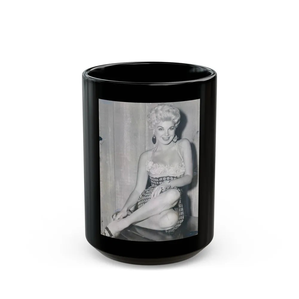 Barbara Nichols #283 (Vintage Female Icon) Black Coffee Mug-15oz-Go Mug Yourself