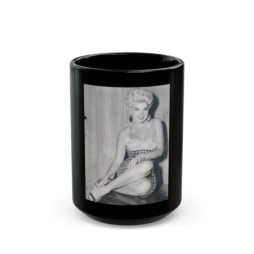 Barbara Nichols #283 (Vintage Female Icon) Black Coffee Mug 15oz - Go Mug Yourself
