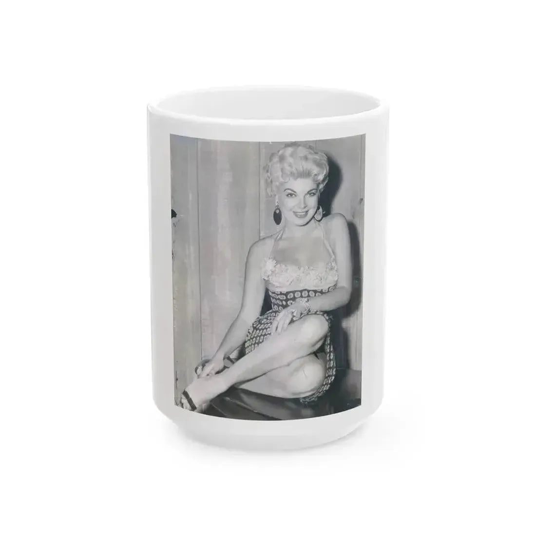Barbara Nichols #283 (Vintage Female Icon) White Coffee Mug 15oz - Go Mug Yourself