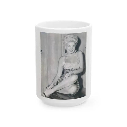 Barbara Nichols #283 (Vintage Female Icon) White Coffee Mug 15oz - Go Mug Yourself
