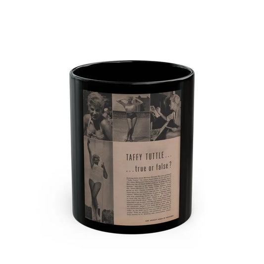 Barbara Nichols #285 - Page 1 of 2 with, 4 B&W Photos & Article from Earl Wilson's Showgirls Mag. '56 (Vintage Female Icon) Black Coffee Mug 11oz - Go Mug Yourself