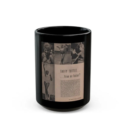 Barbara Nichols #285 - Page 1 of 2 with, 4 B&W Photos & Article from Earl Wilson's Showgirls Mag. '56 (Vintage Female Icon) Black Coffee Mug 15oz - Go Mug Yourself