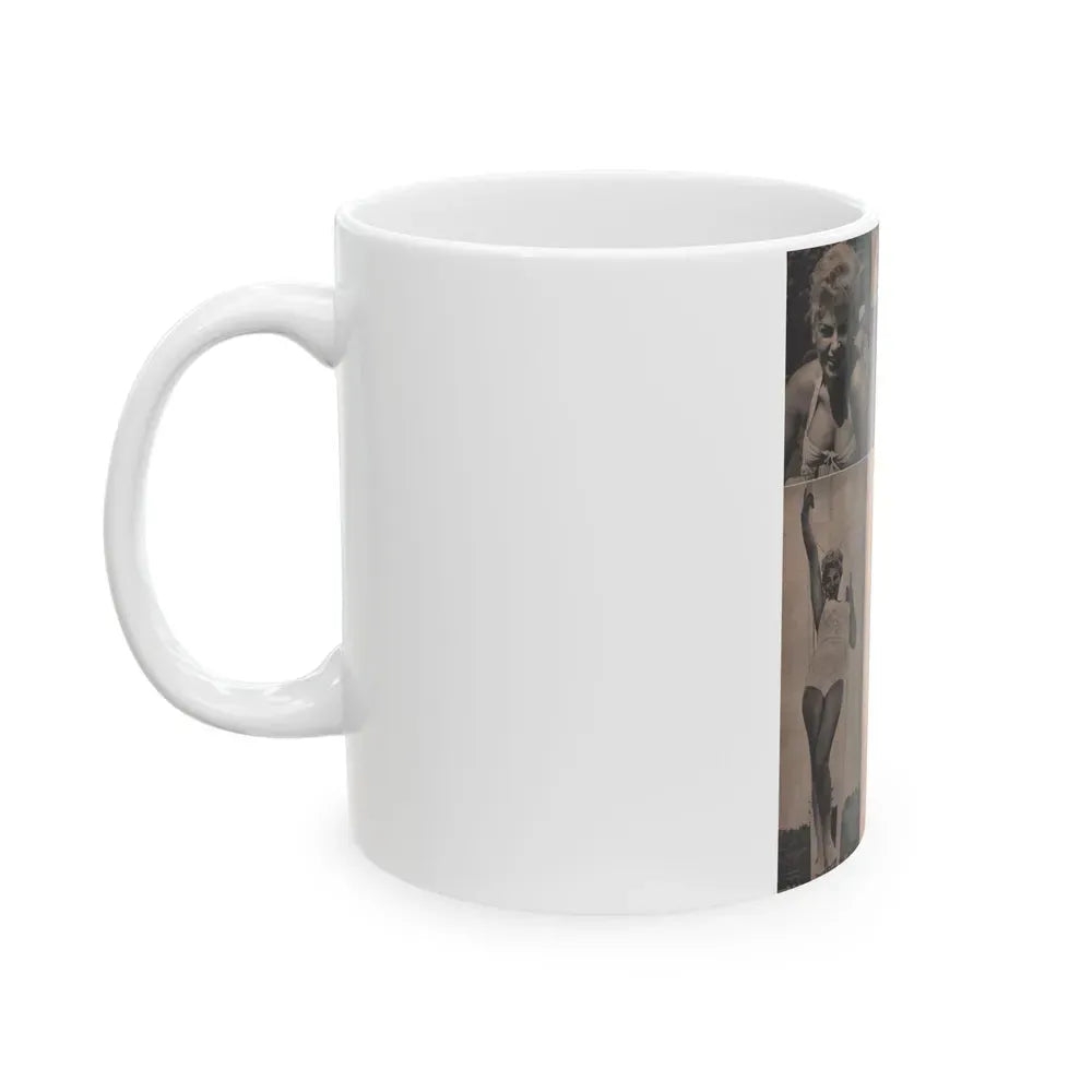 Barbara Nichols #285 - Page 1 of 2 with, 4 B&W Photos & Article from Earl Wilson's Showgirls Mag. '56 (Vintage Female Icon) White Coffee Mug - Go Mug Yourself
