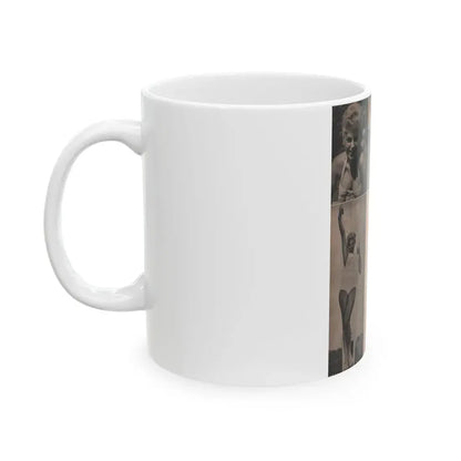 Barbara Nichols #285 - Page 1 of 2 with, 4 B&W Photos & Article from Earl Wilson's Showgirls Mag. '56 (Vintage Female Icon) White Coffee Mug - Go Mug Yourself
