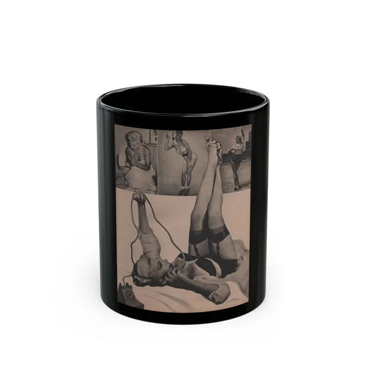 Barbara Nichols #286 - Page 2 of 2 with, 4 B&W Photos from Earl Wilson's Showgirls Mag. '56 (Vintage Female Icon) Black Coffee Mug 11oz - Go Mug Yourself