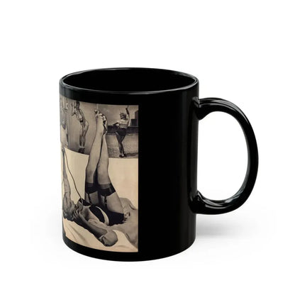 Barbara Nichols #287 - Pages 2 of 2 with, 8 B&W Photos & Short Article from Earl Wilson's Showgirls Mag. '56 (Vintage Female Icon) Black Coffee Mug - Go Mug Yourself