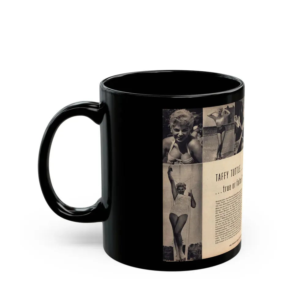 Barbara Nichols #287 - Pages 2 of 2 with, 8 B&W Photos & Short Article from Earl Wilson's Showgirls Mag. '56 (Vintage Female Icon) Black Coffee Mug - Go Mug Yourself