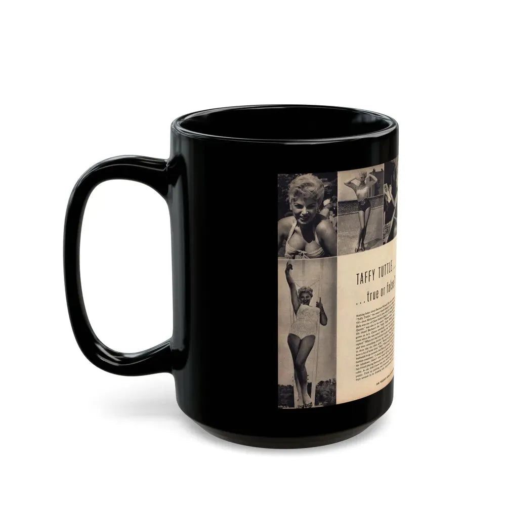 Barbara Nichols #287 - Pages 2 of 2 with, 8 B&W Photos & Short Article from Earl Wilson's Showgirls Mag. '56 (Vintage Female Icon) Black Coffee Mug - Go Mug Yourself