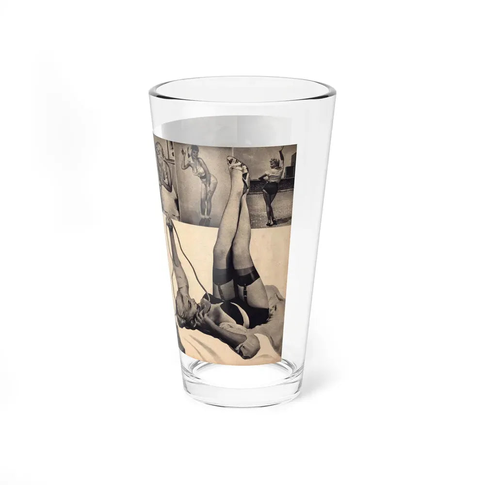 Barbara Nichols #287 - Pages 2 of 2 with, 8 B&W Photos & Short Article from Earl Wilson's Showgirls Mag. '56 (Vintage Female Icon) Pint Glass 16oz - Go Mug Yourself