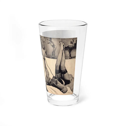 Barbara Nichols #287 - Pages 2 of 2 with, 8 B&W Photos & Short Article from Earl Wilson's Showgirls Mag. '56 (Vintage Female Icon) Pint Glass 16oz - Go Mug Yourself
