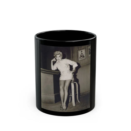 Barbara Nichols #287 (Vintage Female Icon) Black Coffee Mug-11oz-Go Mug Yourself